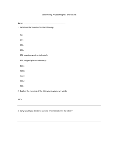 Project Management Earned Value Management Worksheet