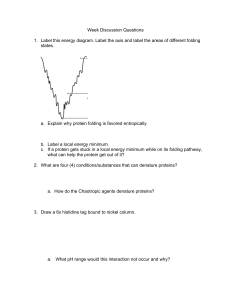 Protein Folding & Purification Discussion Questions