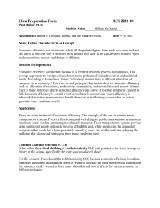 Economic Efficiency Class Prep Form