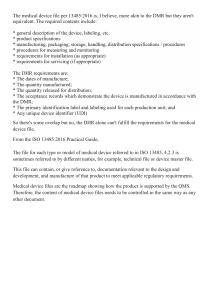 ISO 13485:2016 Medical Device File Requirements