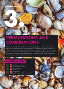 Maths in Focus 11: Permutations and Combinations Chapter