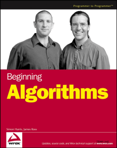 Beginning Algorithms: Intro to Computer Science Algorithms