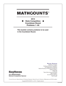 2014 MATHCOUNTS State Competition Countdown Round Problems 1-80