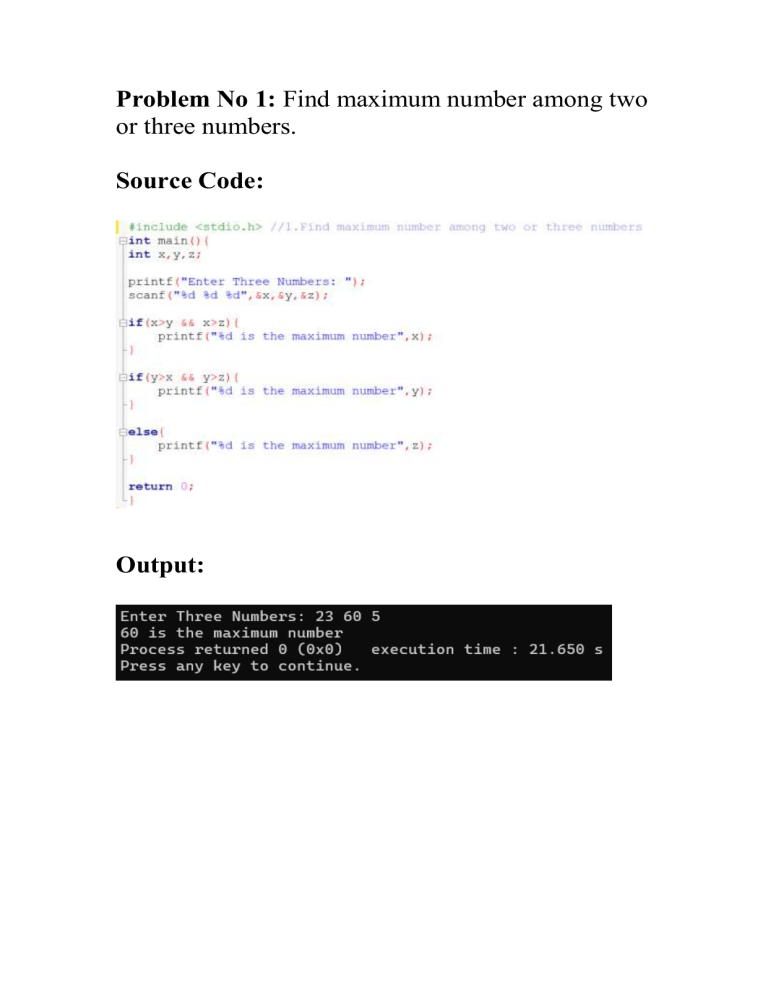 Basic Programming Lab Exercises