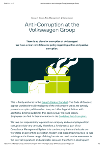 Volkswagen Group Anti-Corruption Policy
