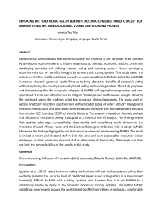 Automated Mobile Robotic Ballot Box (AMRBB) Adoption Study