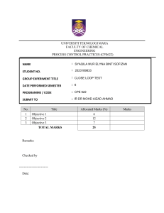 Process Control Lab Report: Ziegler-Nichols vs Cohen-Coon Tuning