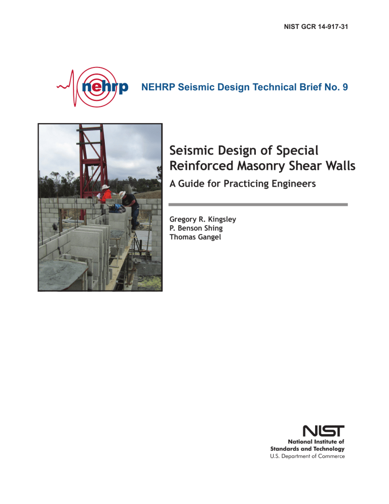 Seismic Design of Special Reinforced Masonry Shear Walls Guide