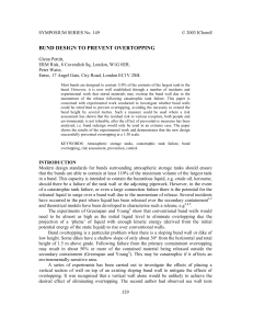 Bund Design to Prevent Overtopping: Experimental Research