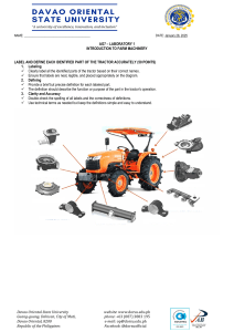 Tractor Parts Labeling & Definition Lab Assignment