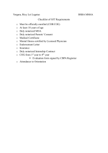 OJT Requirements Checklist for BSBA Students