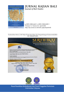 Ethnolinguistic Perspective on Balinese Traditional House Lexicons