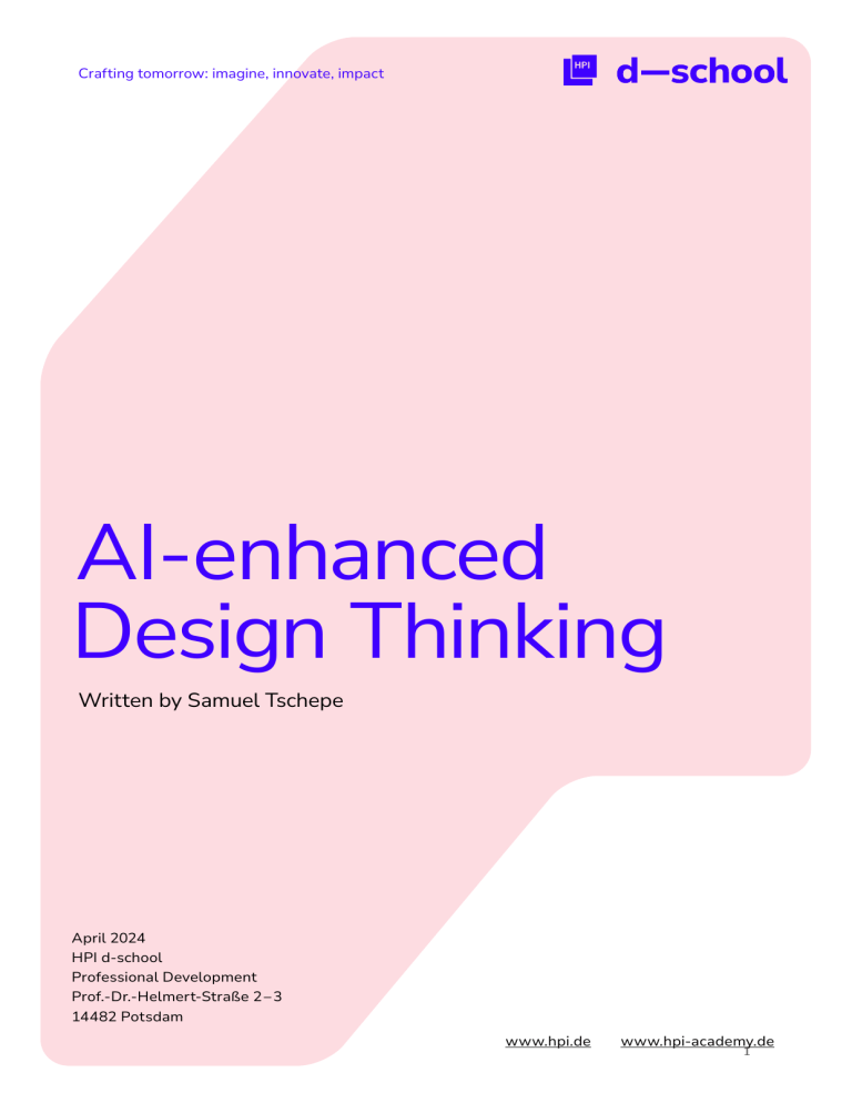 AI-Enhanced Design Thinking: Whitepaper