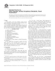 ASTM A 802/A 802M-95: Steel Castings Visual Inspection