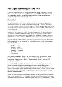 Diia: Ukraine Digital Transformation Case Study