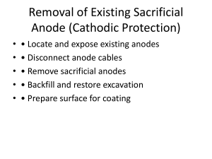Cathodic Protection Anode Removal Procedure
