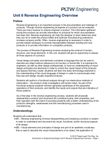 Reverse Engineering Unit Overview | PLTW