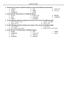 Significant Digits Practice Worksheet