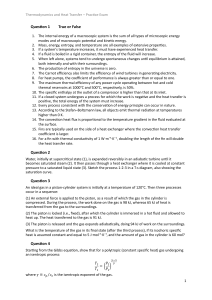 Thermodynamics and Heat Transfer Practice Exam