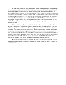 Thomas Jefferson's Letter to Native Americans: Analysis