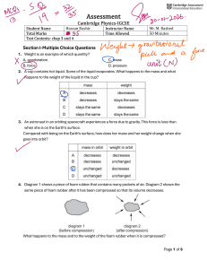 Cambridge IGCSE Physics Exam Paper