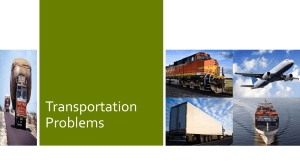 Transportation Problem in Operations Research
