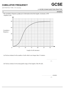 GCSE Cumulative Frequency Exam Practice Questions