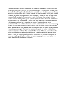 Abraham Lincoln's Evolution & Black Soldiers in the Civil War