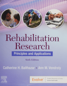 Rehabilitation Research: Principles and Applications, 6th Ed.