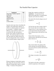 Parallel Plate Capacitor Experiment: Lab Guide