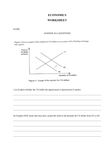 Economics Exchange Rate Worksheet - Currency Appreciation