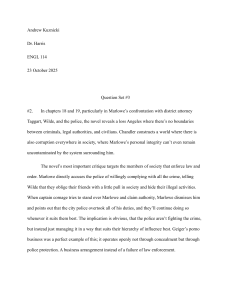 Literary Analysis of Corruption in Chandler's Novel