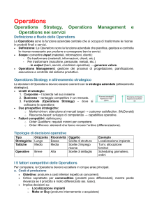 Appunti Operations Management | PDF Corso
