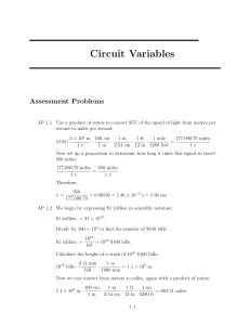 Circuit Variables Assessment Problems: Physics Unit Conversions & Scientific Notation