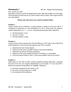 ME 329 Applied Thermodynamics Homework 1