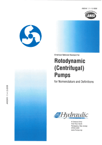 ANSI/HI 1.1-1.2-2008: Rotodynamic Pumps Nomenclature