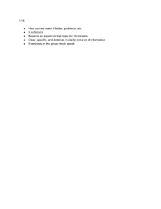 Group Discussion Activity Guide: 5 Subtopics & Expert Roles