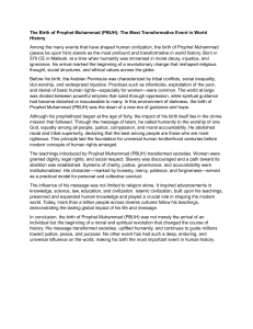 Birth of Prophet Muhammad: Transformative World Event