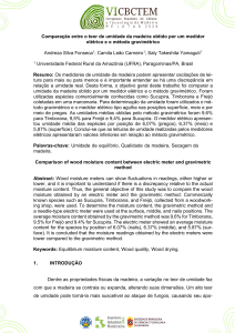 Compara&ccedil;&atilde;o de umidade da madeira: medidor el&eacute;trico vs gravim&eacute;trico