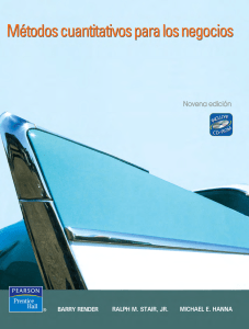 M&eacute;todos Cuantitativos para los Negocios - 9&ordf; Edici&oacute;n