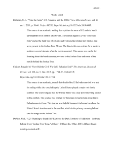 U2 Joshua Tree Annotated Bibliography and Historical Analysis