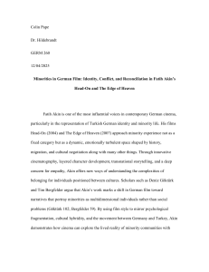 Fatih Akin: Turkish German Identity in Head-On and The Edge of Heaven