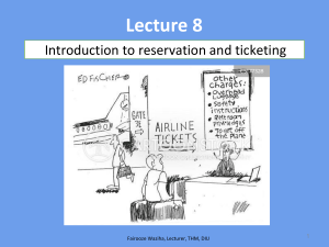 Introduction to Reservation and Ticketing in Tourism Management