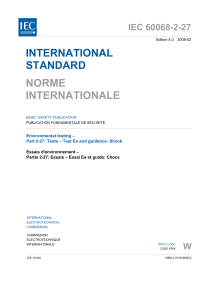 IEC 60068-2-27: Shock Test Standard (2008)