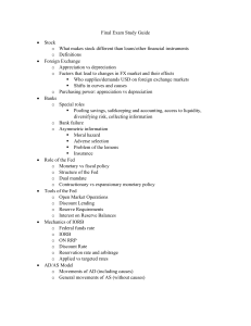 Final Exam Study Guide: Macroeconomics, Banking, and the Fed