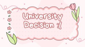 University Choice: Ottawa vs Guelph
