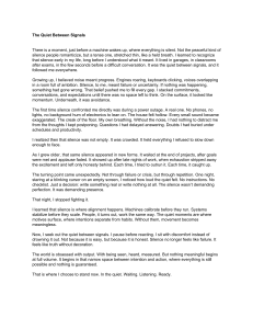 The Quiet Between Signals: A Reflective Essay on Silence