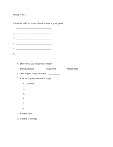 Group Work 1 Activity Sheet