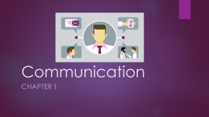Communication Chapter 1: Basics of Communication