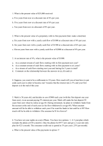Finance Problems: Time Value of Money Workbook